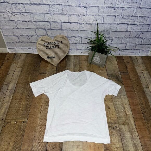 JAMES PERSE Women's Crewneck Tee Shirt Top White size 2 Medium - Picture 2 of 13